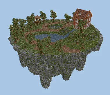 Floating Island House Base Minecraft schematic