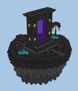 Floating Nether Portal Decoration Minecraft schematic