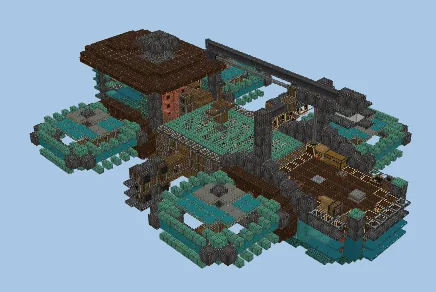 Flying Drone Boat Hybrid Vehicle Minecraft schematic preview