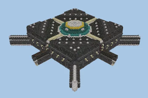 Four Biome Nether Hub Minecraft schematic