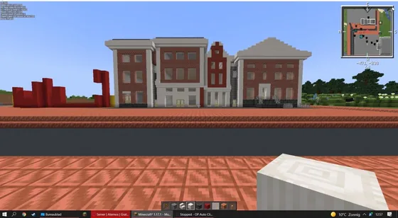 Four Dutch Style Homes And Street Minecraft schematic