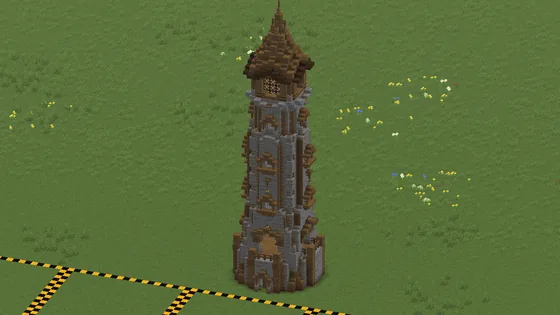 Functional Medieval Lighthouse Structure Minecraft schematic