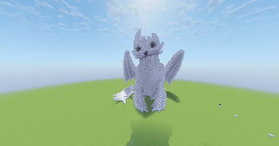 Furia Luminosa Dragon Build Minecraft schematic
