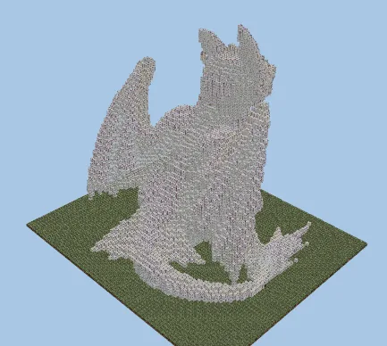 Furia Luminosa Dragon Build Minecraft schematic