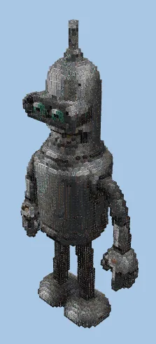 Futurama Bender Sculpture Minecraft schematic