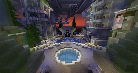 Futuristic City Spawn Minecraft schematic