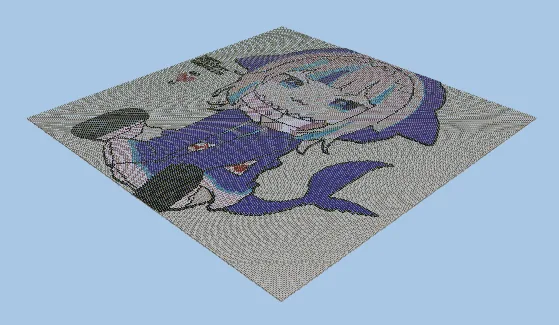 Gawr Gura Map Art Schematic Minecraft schematic preview