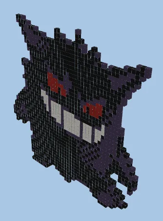 Gengar Minecraft Pixel Art Minecraft schematic