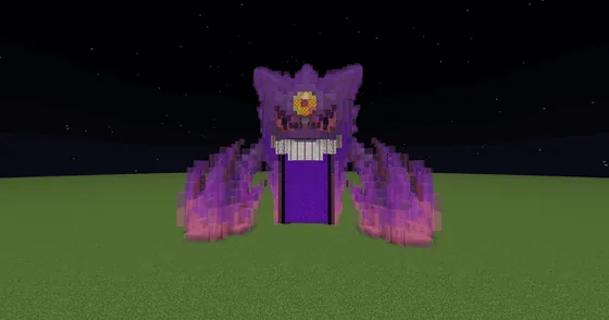 Gengar Nether Portal Build Minecraft schematic