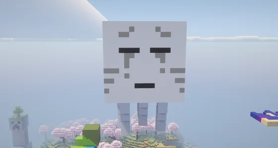 Ghast Statue Build Minecraft schematic