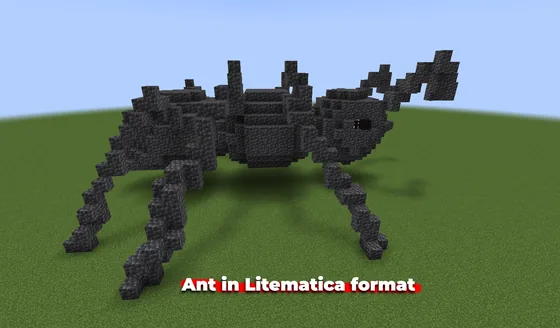 Giant Ant Sculpture With Interior House Minecraft schematic