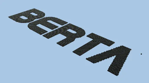 Giant Berta Logo Lettering Minecraft schematic