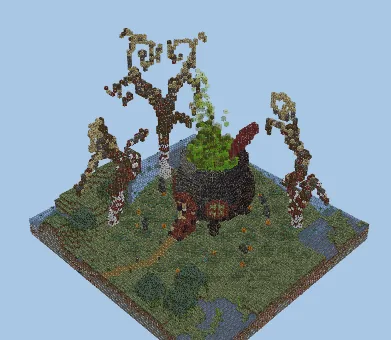 Giant Cauldron Witch Farm Minecraft schematic