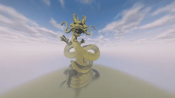 Giant Chinese Dragon Statue Minecraft schematic