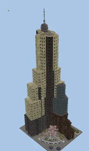 Giant City Skyscraper with Trees Minecraft schematic