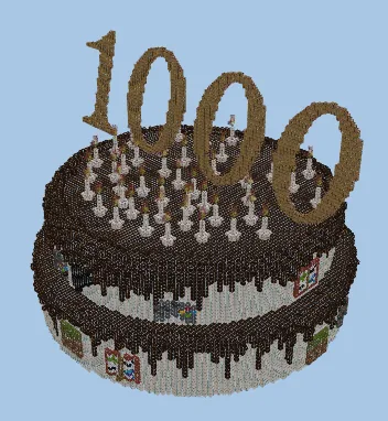 Giant Commemorative Celebration Cake Build Minecraft schematic preview