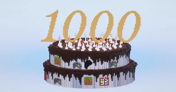Giant Commemorative Celebration Cake Build Minecraft schematic