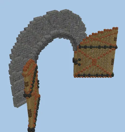 Giant Medieval Mountain Gate Minecraft schematic preview