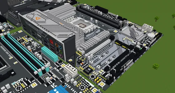 Gigabyte B660 Gaming X DDR4 Motherboard Replica Minecraft schematic