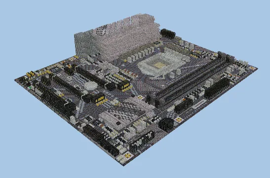 Gigabyte Z590 UD Motherboard Replica Minecraft schematic