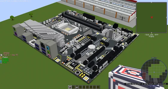 Gigabyte Z590 UD Motherboard Replica Minecraft schematic