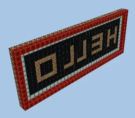 Glowing Hello Sign Minecraft schematic preview
