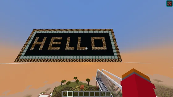 Glowing Hello Sign Minecraft schematic