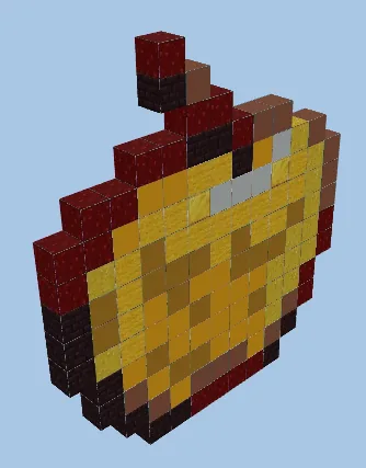 Golden Apple Pixel Art Minecraft schematic