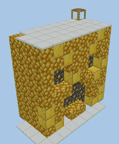 Golden Creeper Mob Head Build Minecraft schematic