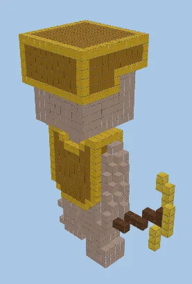 Golden Man Statue Minecraft schematic