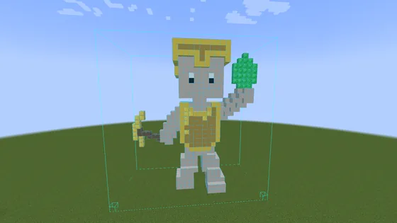Golden Man Statue Minecraft schematic