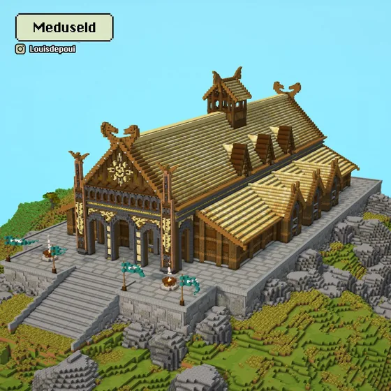 Golden Mead Hall Minecraft schematic
