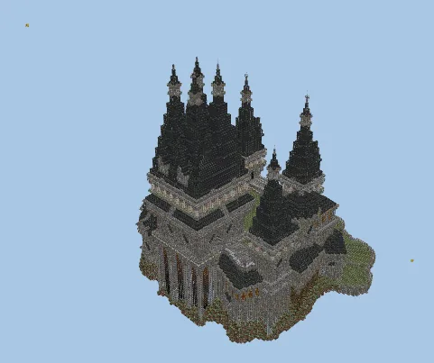 Gothic Castle - Large Scale Stone Structure Minecraft schematic preview
