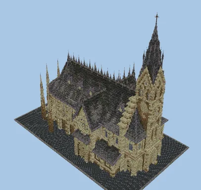 Gothic Church Minecraft Structure Minecraft schematic