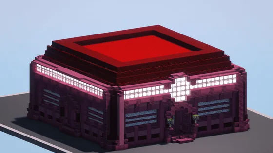 Gothic Dark Pokemon Gym Structure Minecraft schematic