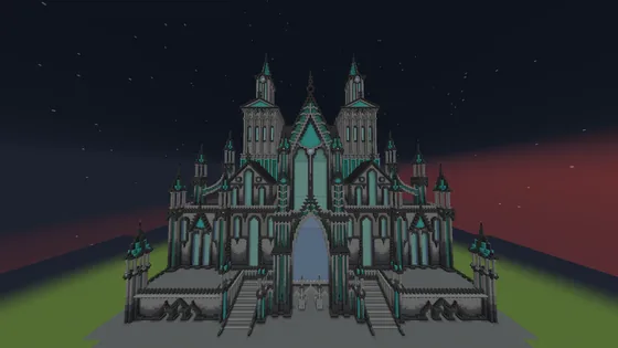 Gothic Dark Souls Castle Exterior Minecraft schematic