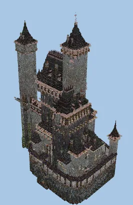 Gothic Dracula Castle Tower Minecraft schematic preview