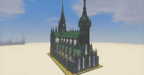 Gothic Style Cathedral Structure Minecraft schematic