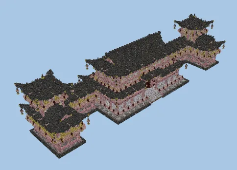Grand Chinese Mansion Minecraft schematic