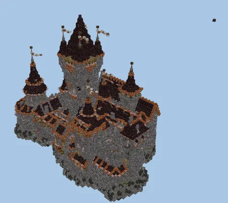 Grand Fortified Medieval Stone Castle Minecraft schematic