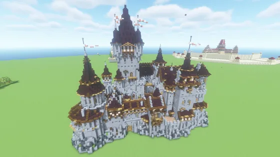 Grand Fortified Medieval Stone Castle Minecraft schematic