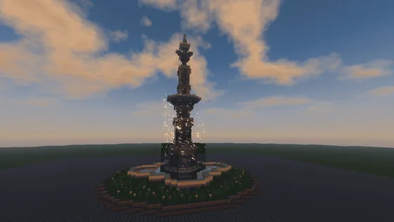 Grand Fountain Inspired by Madrid's Fuente de Juan de Villanueva Minecraft schematic