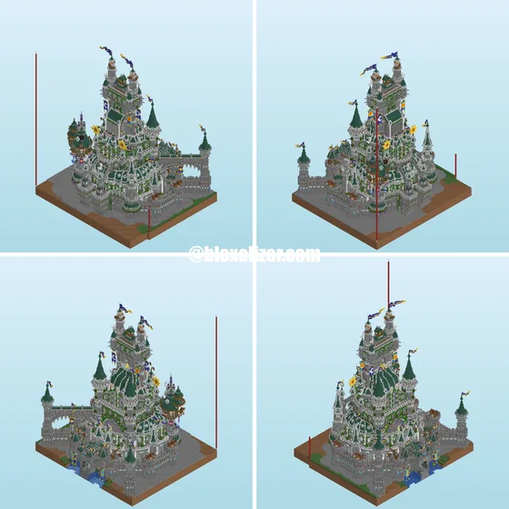 Grand Medieval Castle Structure Minecraft schematic
