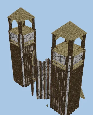 Grand Medieval Wooden Entrance Minecraft schematic