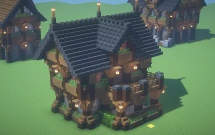 Granite and Brick Rustic Architecture Design Minecraft schematic