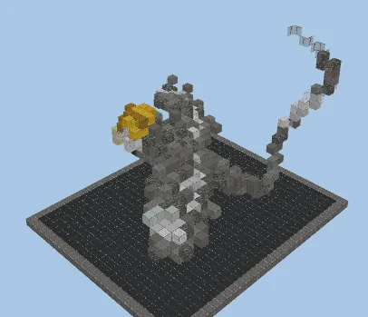 Gray Parrot Statue Minecraft schematic