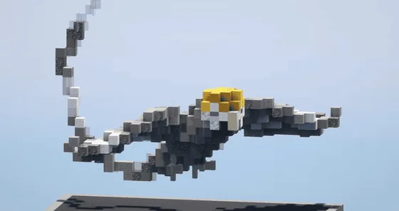 Gray Parrot Statue Minecraft schematic