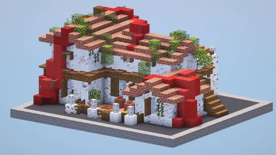 Greek Houses 1-5 Fantasy Style Minecraft schematic