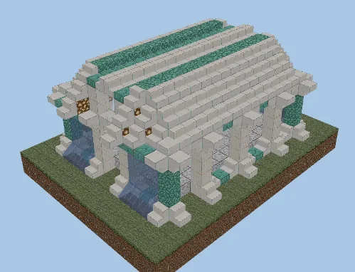 Small Greek Temple Build Minecraft schematic