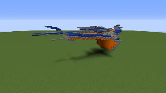 Guardians of Galaxy Milano Starship Minecraft schematic